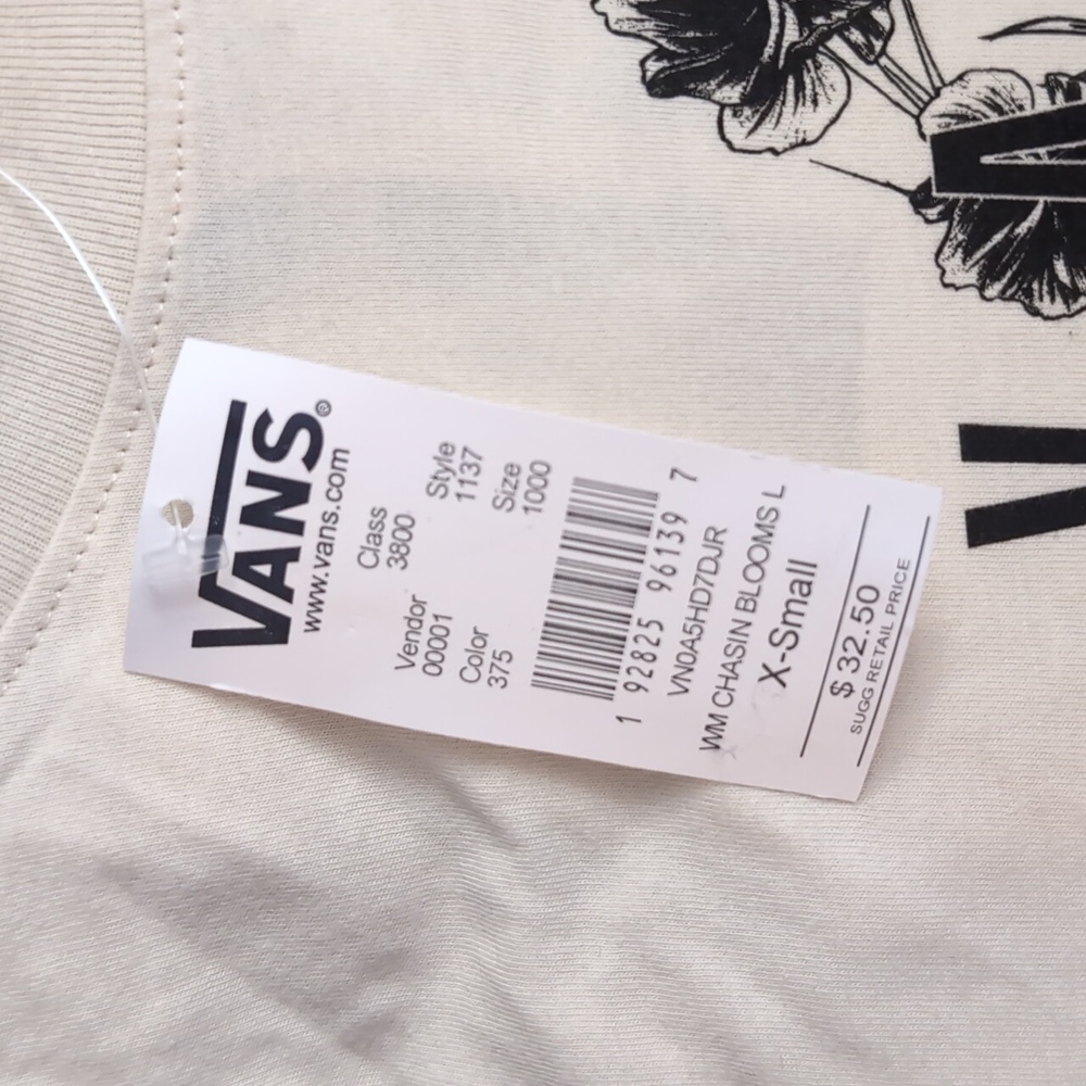 Vans Chasin Blooms Long Sleeve Tee - Cream - Picture 2 of 4